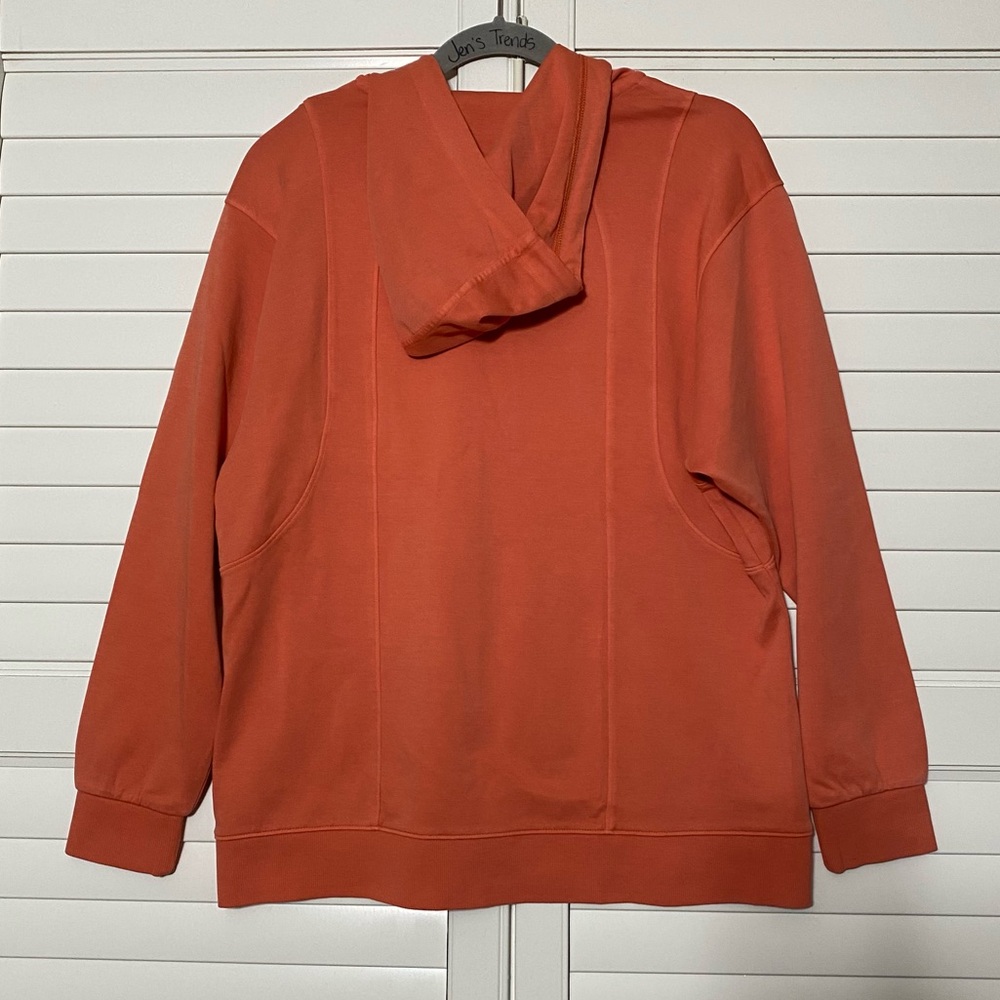 Athleta Sundown Alliance Hoodie Orange Size Small Lightweight Oversized - Picture 9 of 10